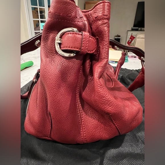 B Makowsky glove leather double handle handbag - Picture 7 of 15